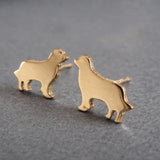 Golden Retriever Dog Stud Earrings
