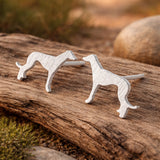 Greyhound Dog Stud Earrings