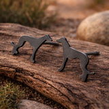 Greyhound Dog Stud Earrings