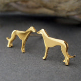 Greyhound Dog Stud Earrings