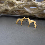 Greyhound Dog Stud Earrings