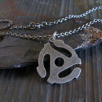 45 Adapter Record Spider Pendant Necklace