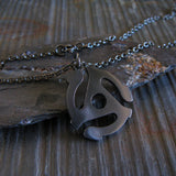 45 Adapter Record Spider Pendant Necklace