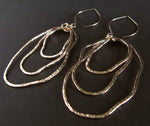 Gold Freeform Statement Dangle Earrings