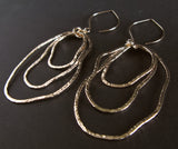 Gold Freeform Statement Dangle Earrings