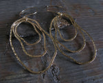 Gold Freeform Statement Dangle Earrings