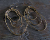 Gold Freeform Statement Dangle Earrings
