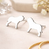 Neapolitan Mastiff Dog Stud Earrings
