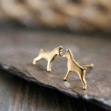 Mini Pincher Dog Stud Earrings