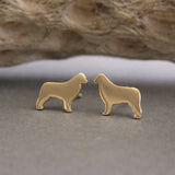 Newfoundland Dog Stud Earrings