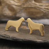 Newfoundland Dog Stud Earrings