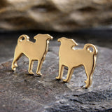 Pug Dog Stud Earrings
