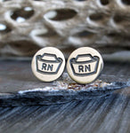 R.N. Nurse Hat Stud Earrings