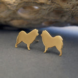 Samoyed Dog Stud Earrings