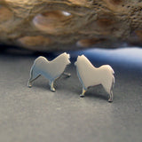 Samoyed Dog Stud Earrings