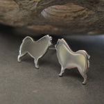 Samoyed Dog Stud Earrings