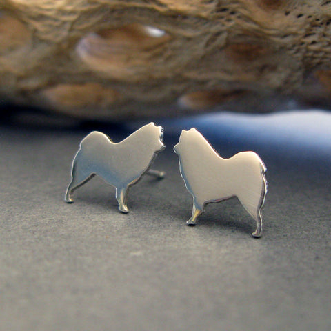 Samoyed Dog Stud Earrings