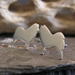 Samoyed Dog Stud Earrings