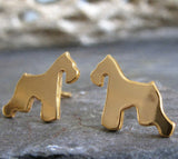Schnauzer Dog Stud Earrings