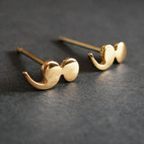 Semi Colon Stud Earrings