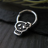 Sugar Skull Flower Septum Ring