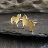 Shetland Sheepdog Sheltie Dog Stud Earrings