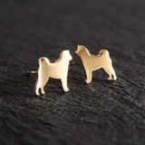Siberian Husky Dog Stud Earrings