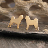 Siberian Husky Dog Stud Earrings