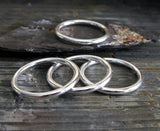 Simple Sterling Silver Stacking Ring – 2mm Round Band