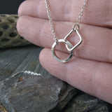 Inversion Pendant Necklace – Sterling Silver Ring & Square