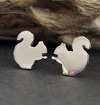 Squirrel with Acorn Stud Earrings
