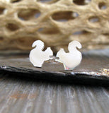 Squirrel with Acorn Stud Earrings