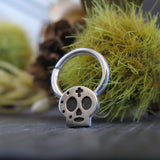 Sugar Skull Cross Septum Ring