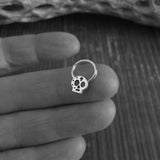 Sugar Skull Cross Septum Ring