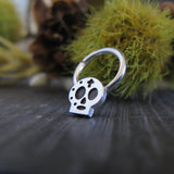Sugar Skull Cross Septum Ring