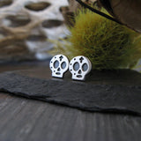 Sugar Skull with Cross Stud Earrings