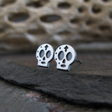 Sugar Skull with Cross Stud Earrings