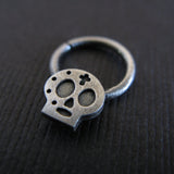 Sugar Skull Cross Septum Ring