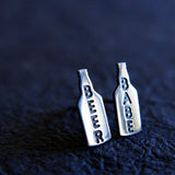 Beer Babe Bottle Stud Earrings