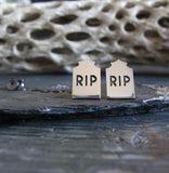 Tombstone RIP Stud Earrings