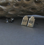 Tombstone RIP Stud Earrings