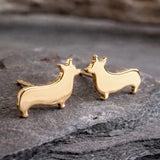 Welsh Pembroke Corgi Dog Stud Earrings