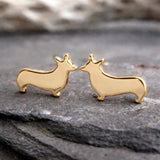 Welsh Pembroke Corgi Dog Stud Earrings