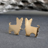 Yorkshire Terrier Yorkie Dog Stud Earrings