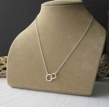 Inversion Pendant Necklace – Sterling Silver Ring & Square