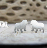 English Bulldog Dog Stud Earrings