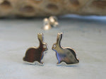 Bunny Rabbit Easter Sterling Silver Stud Earrings