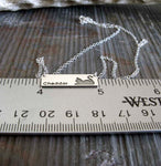 Cat Name Personalized Pendant necklace handmade in sterling silver