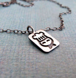 Tiny Chef pendant necklace handmade in sterling silver