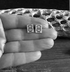 Chef jewelry. Sterling silver stud earrings handcrafted in sterling silver